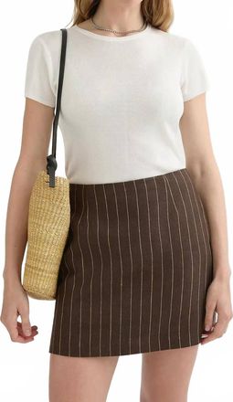 Poss&eacute; Alice Mini Skirt In Chocolate