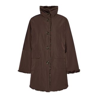 Elena Miro 8051Z0 Boxy Coat - Coats - Mujer - Marr&oacute;n - S