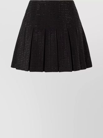 Pinko rhinestone pleated miniskirt