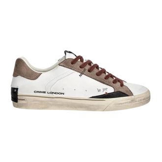 Crime London Schoenen, Heren, Wit, 45 EU, Leer, Deconstructed Sneaker