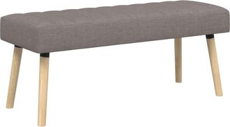 vidaXL Banco Con Tapizado En Canal Topo 110 X 40 X 46 Cm Tela Vidaxl