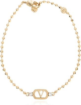Valentino Garavani VLogo Chain Bracelet - Dames - Armbanden - Geel - S - Leer - Accessoires