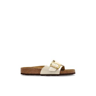 Birkenstock Catalina Cushion Buckle Slides - Dames - Sandalen - Beige - 36 EU - Leer - Schoenen