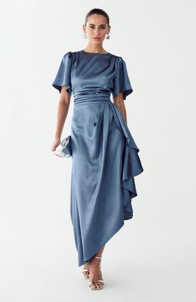 Willa Narissa Midi Dress in Steel Blue at Nordstrom, Size 4