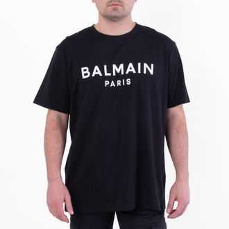 Balmain Paris Print Cotton T-Shirt, Size Small