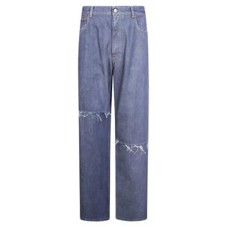 Maison Margiela Jeans, Heren, Blauw, W34, Denim, Pantalone 5 Tasche