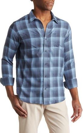 Travis Mathew Inland Long Sleeve Shirt in Vintage Indigo at Nordstrom Rack, Size Small