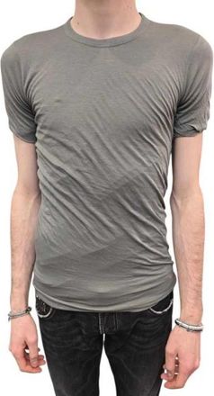 Rick Owens Double T-shirt - Heren - T-shirts - Grijs - M - Katoen - Tops