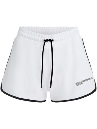 Karl Lagerfeld Trainingsshorts met trekkoord - Wit