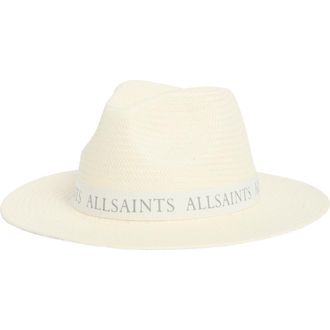 AllSaints Straw Fedora in Chalk at Nordstrom Rack