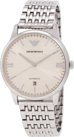 Emporio Armani Automatic Eggshell Sunray Dial Mens Watch AR60082