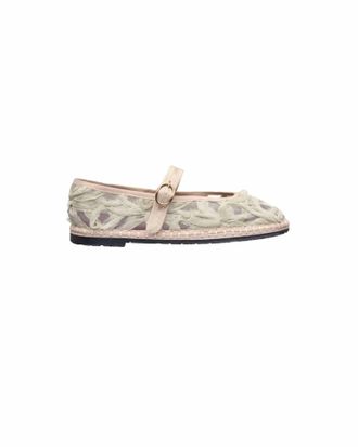 Flabelus Womens Pierre Lace Mary Jane Shoes In Green