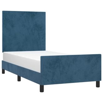 vidaXL Estructura De Cama Sin Colch&oacute;n Terciopelo Azul Oscuro 80x200 Cm Vidaxl