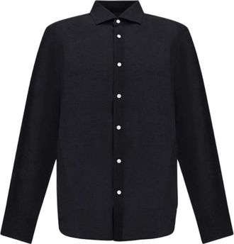 Herno Linnen Overhemd - Heren - Casual Overhemden - Blauw - XL - Linnen - Overhemden