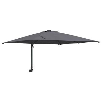 Berkfield Home Garden Parasol Anthracite 248, 5 x 247, 5 x 119 cm Fabric in Dark Grey