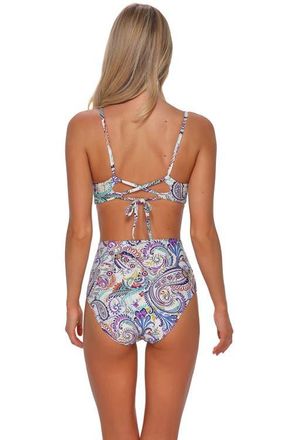 Sunsets Hannah High Waist Bikini Swim Bottoms in Tide Pool Twist at Nordstrom, Size X-Large
