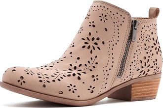 Lucky Brand Basel Bootie Womens Boots Smoke Grey : 7.5 B - Medium, Leather