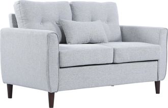 HOMCOM Sof&aacute; De 2 Plazas Sill&oacute;n Biplaza Para Sal&oacute;n Con Reposabrazos Cojines Y Asiento Acolchado Funda De Almohada Lavable 140x78x83 Cm