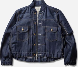 Levi's Women s sacai Blouson Jacket Rigid Indigo