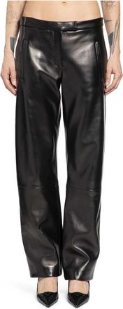 Khaite Miles Pant - Dames - Leren Broeken - Zwart - S - Leer - Broeken