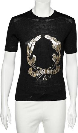 Moschino Cheap And Chic Black Logo Printed Knit T-Shirt