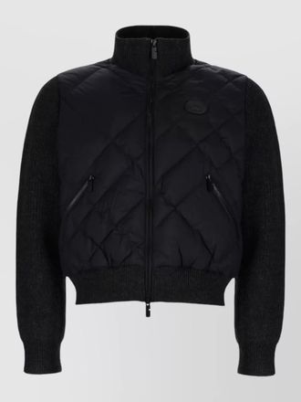 Burberry kelsley quilted jacket high collar ribbed