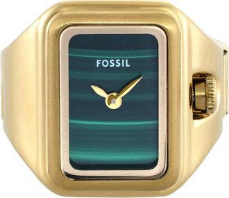 Fossil Raquel Quartz Green Dial Ladies Watch Ring ES5448