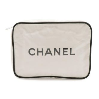 Chanel Black White Vinyl Pouch (Pre-Owned)