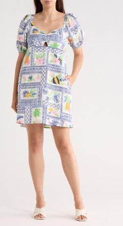 Tori Richard Island Collective Esperanza Puff Sleeve Linen Blend Dress in Vanilla at Nordstrom Rack, Size Xx-Small Regular