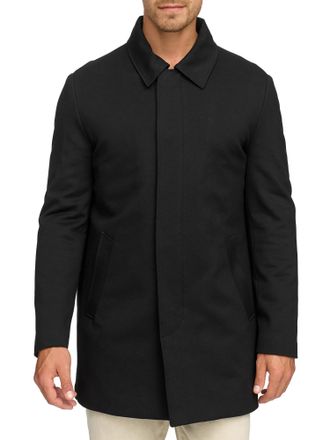 Indicode Kurzmantel INDICODE INCostatino, Herren, Gr. XL, schwarz, Web, Obermaterial: 65% Viskose, 30% Polyamid, 5% Elasthan, unifarben, regular fit Po-bedecke
