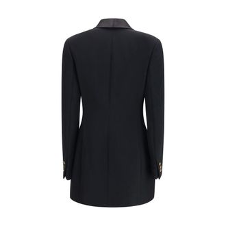 Versace Womens Black Wool Oves Aries Blazer Clothing