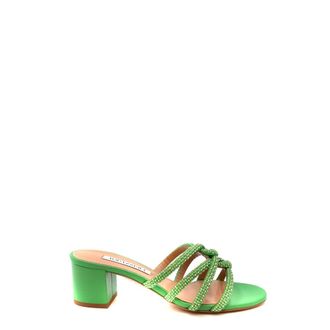 Aquazzura Heeled Mules - Dames - Muiltjes - Groen - 36 EU - Schoenen