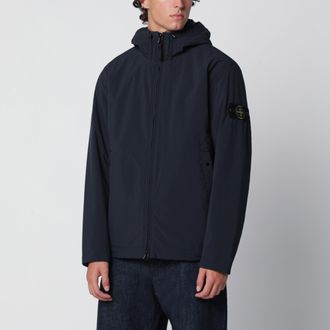 Stone Island Giacca con cappuccio blu navy