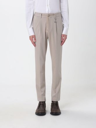 Manuel Ritz Pantaloni slim fit in misto viscosa con pince e coulisse