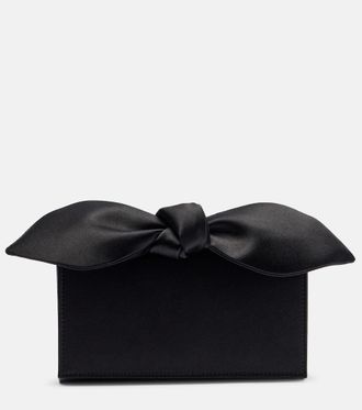 Aquazzura Bow Tie Mini satin clutch