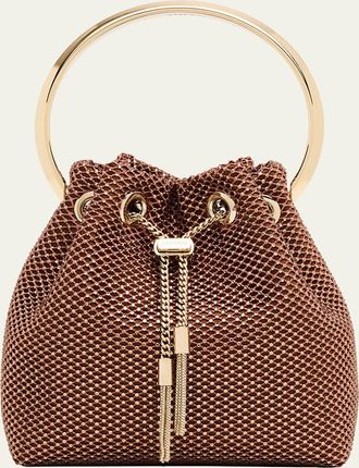 Jimmy Choo London Bon Bon Crystal Mesh Top-Handle Bag