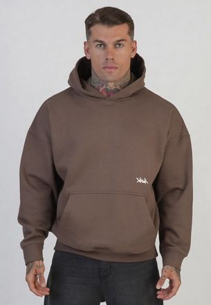Siksilk Sudadera con Capucha para Hombres Marr&oacute;n Gr&aacute;fica XXL