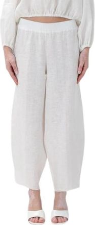 Liviana Conti Witte Broek - Dames - Wijde Broeken - Wit - S - Broeken