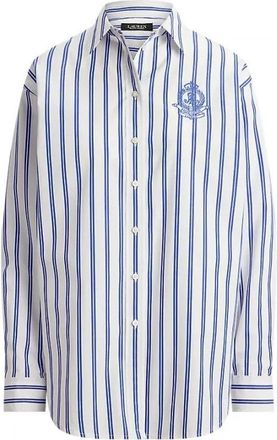 Ralph Lauren Shirt - Dames - Overhemden - Blauw - L - Overhemden