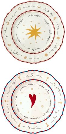 BITOSSI HOME Set 2 Pcs. - Dinner Plate 26.5 cm - Star, Heart