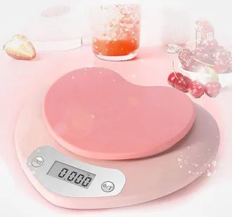 OEM Balanza De Cocina De Alta Precisi&oacute;n: Pantalla Lcd Grande, Funci&oacute;n De Tara Y Unidades En Mililitros (rosa, 3 Kg/0,1 G)
