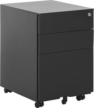 Beliani Mueble de oficina metal negro
