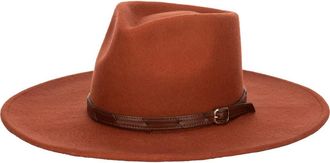 San Diego Hat Company Flameworthy Wool Felt Fedora in Rust at Nordstrom Rack