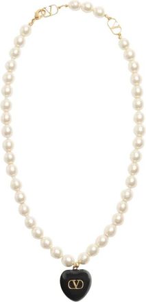 Valentino Garavani Coeur Royal Necklace - Dames - Kettingen - Wit - ONE Size - Accessoires