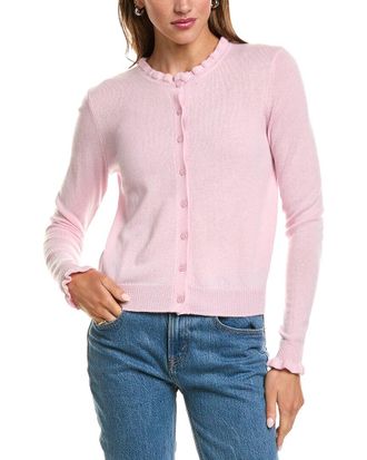 Sofiacashmere Sofiacashmere Ruffle Cashmere-Blend Cardigan