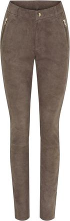 Notyz Pantaloni in pelle - - Trousers - Donna - Grigio - S
