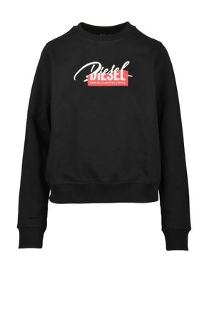 Diesel Black Cotton Womens Cropped Sweatshirt