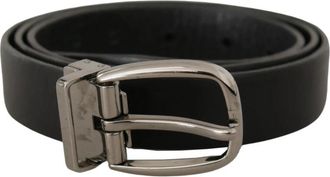 Dolce & Gabbana Klassieke Leren Riem Stijlvol Ontwerp - Heren - Riemen - Zwart - ONE Size - Leer - Accessoires