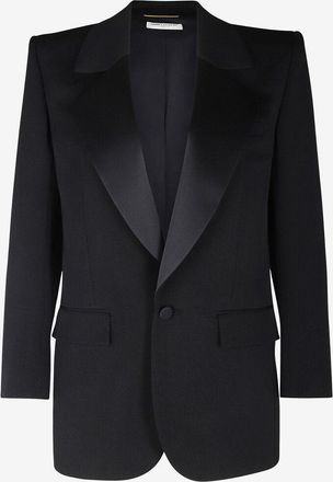 Saint Laurent Smoking-Jacke aus Wolle und Seide