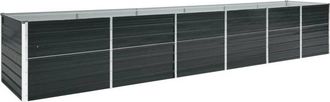 vidaXL Garden Raised Bed Galvanised Steel 480x80x77 cm Anthracite Vidaxl